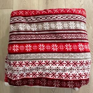 BIG & SOFT Plush Warm Red/White Winter Berkshire Blanket! 😍🥰